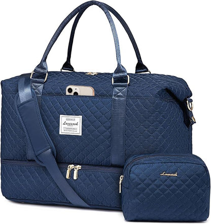 Women’s Weekender Bag with Shoe Compartment | Carry on luggage encalife