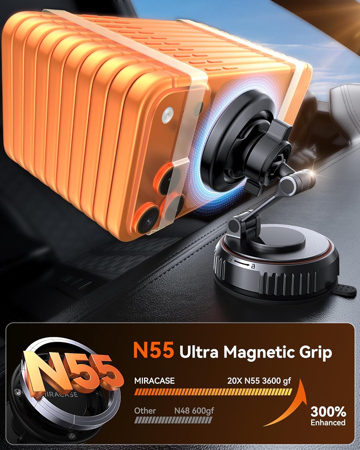 Magnetic MagSafe Car Phone Mount Strong Suction encalife