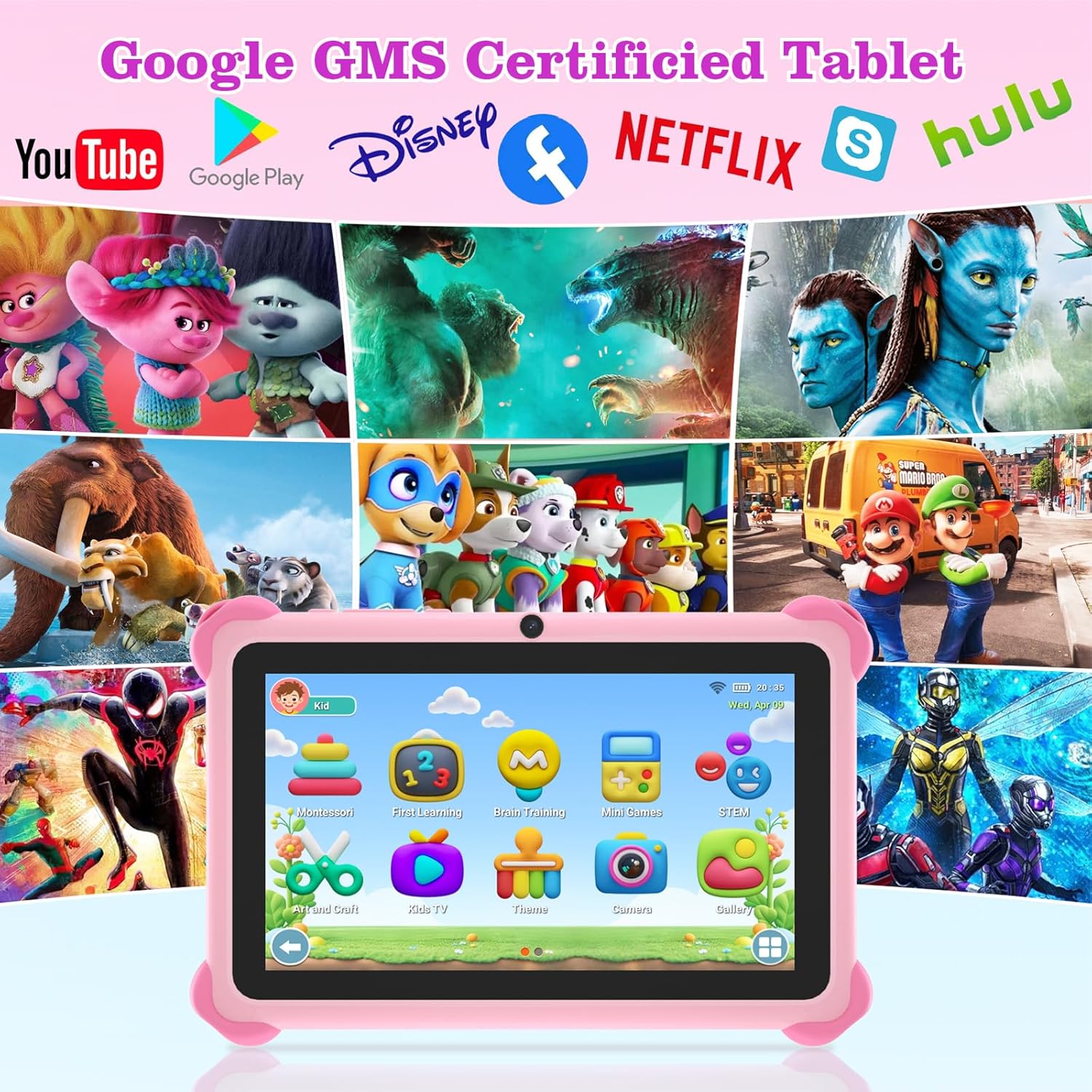 Trayoo 7” Kids Tablet I Toddler Learning Tablet encalife