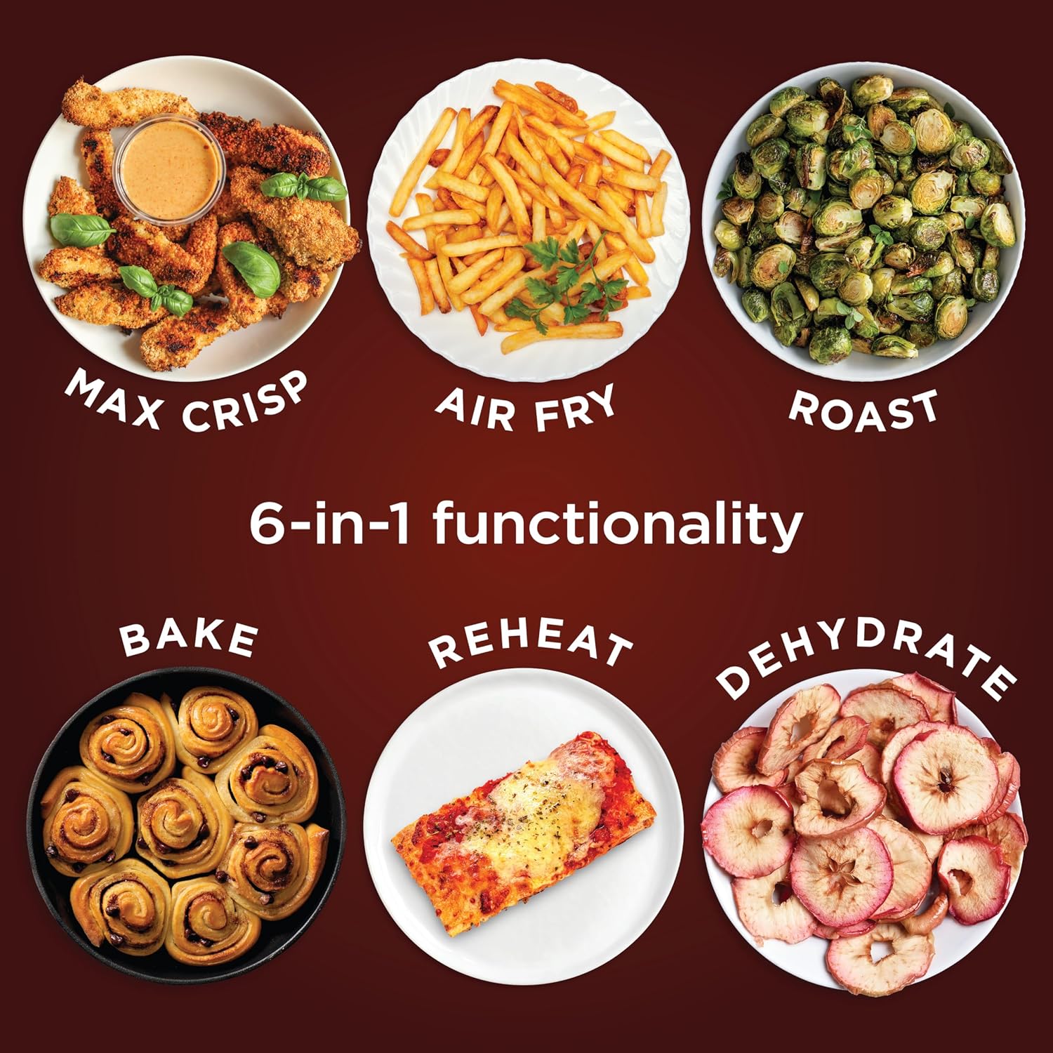 6.5-Quart 6-in-1 XL MaxCrisp Air Fryer encalife