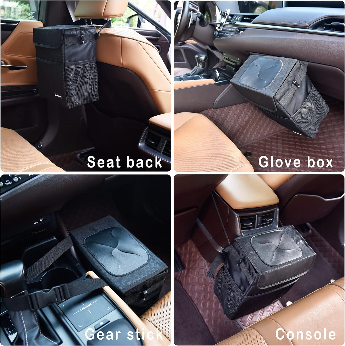 Collapsible Leakproof Car Trash Can Organizer encalife