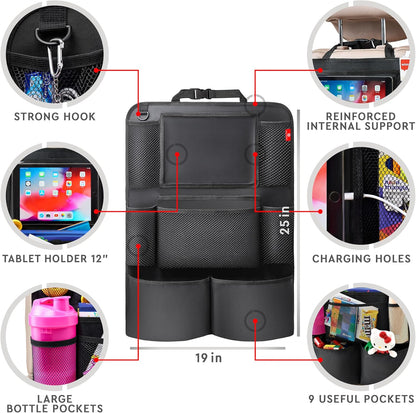 Waterproof Car Backseat Organizer with Tablet Holder encalife