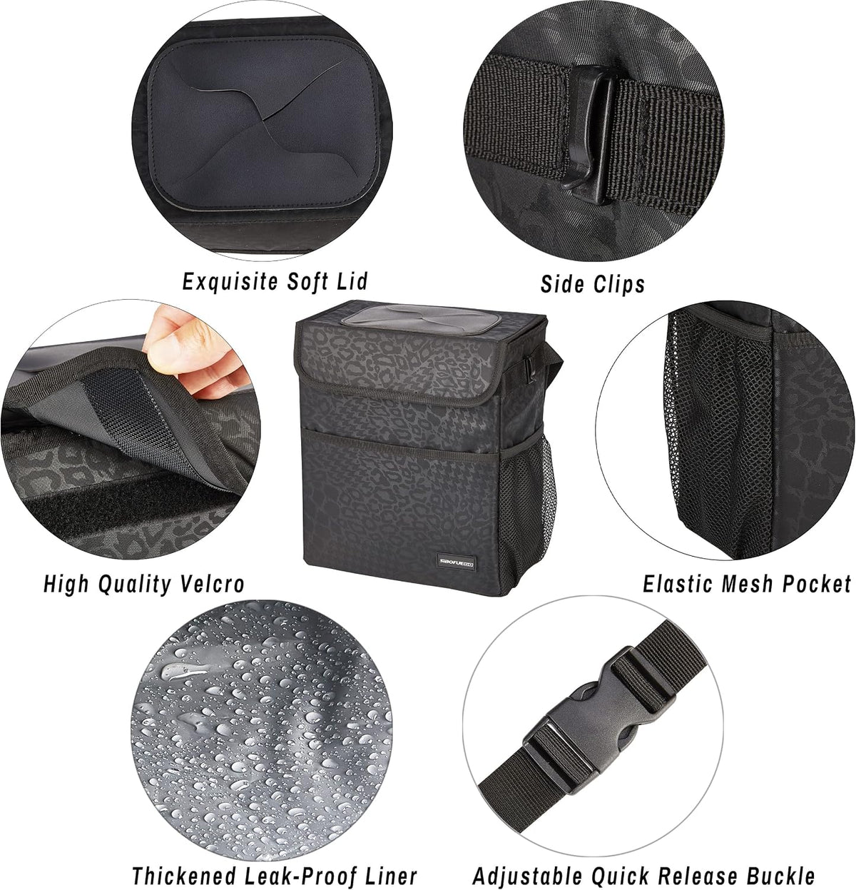 Collapsible Leakproof Car Trash Can Organizer encalife