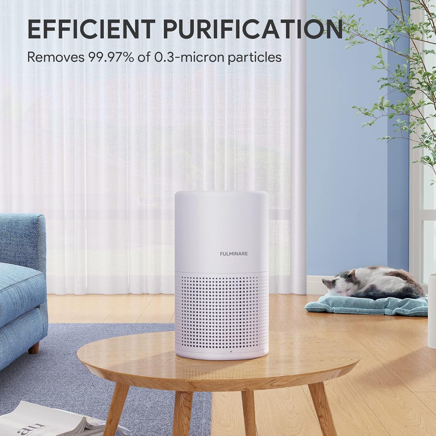 Air Purifier Bedroom HEPA | Quiet Small Portable Cleaner encalife