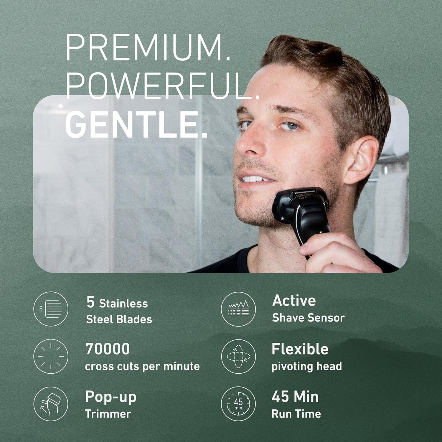 Panasonic ARC5 Electric Razor Men Five-Blade Wet Dry Shaver encalife