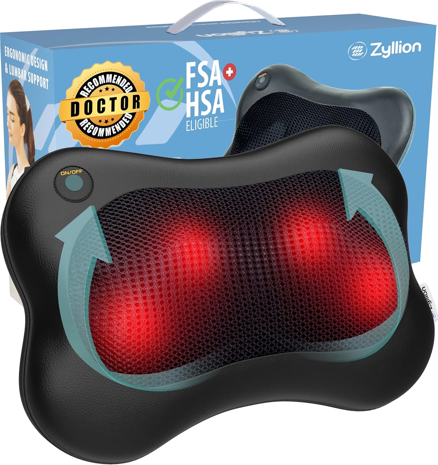  Neck & Back Massager I 3D Shiatsu with Heat