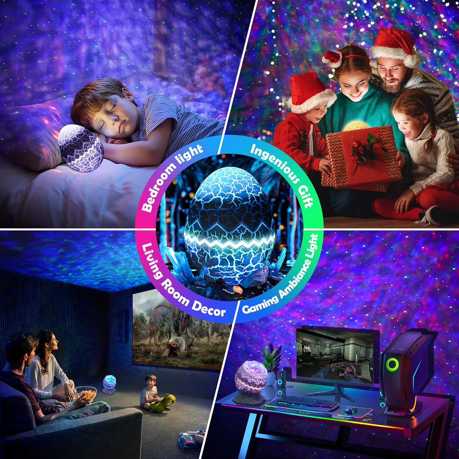 Galaxy Projector Night Light With Speaker encalife
