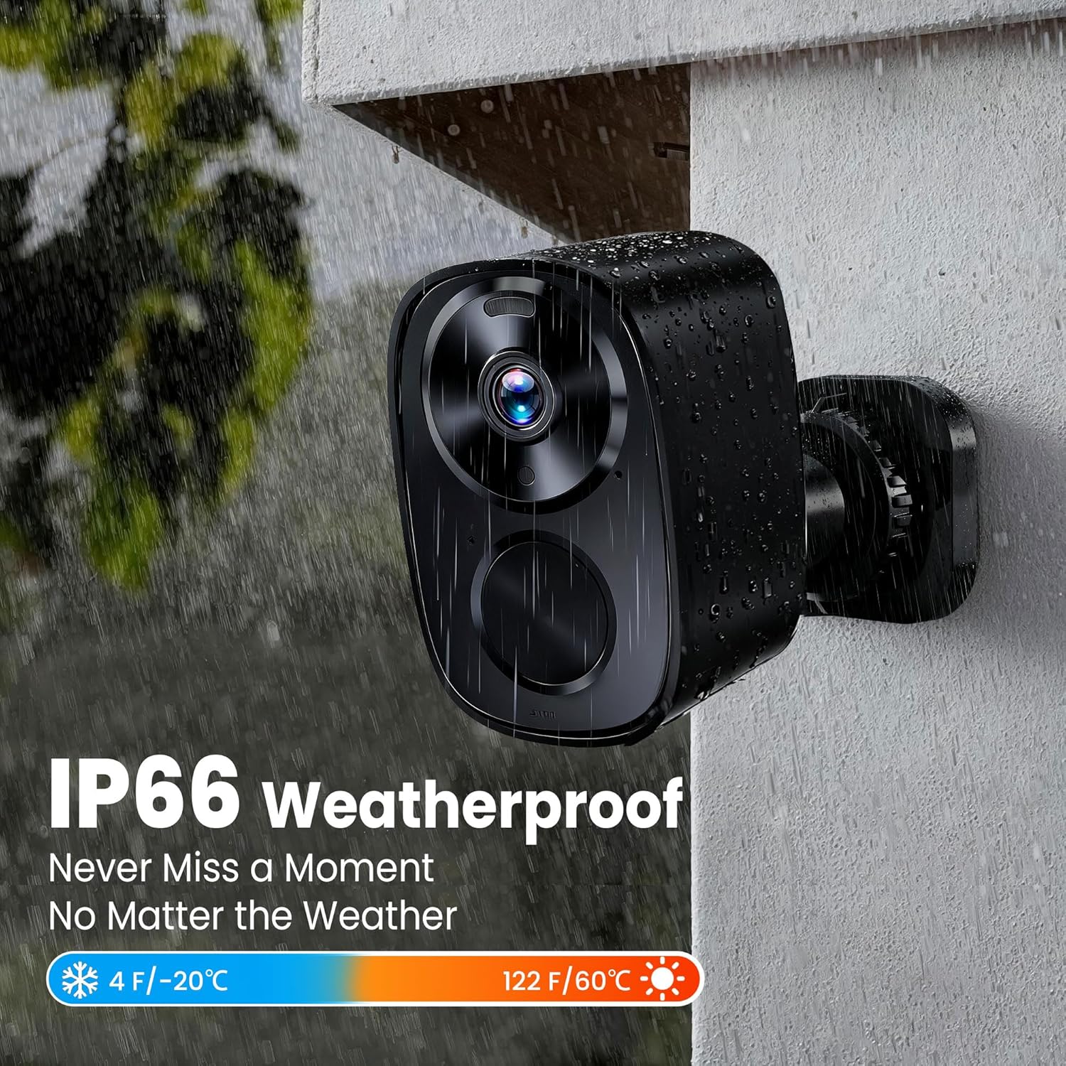 Security Camera I 2K UHD Wireless Outdoor with Night Vision encalife