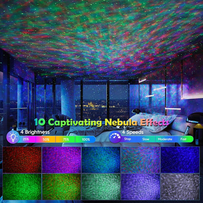 Galaxy Projector Night Light With Speaker encalife
