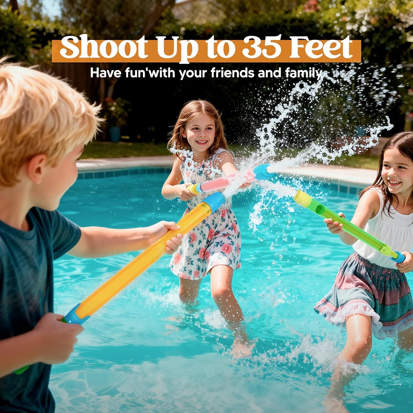 JOYIN 18 Pack Water Guns I 16.5” Squirt Blasters encalife