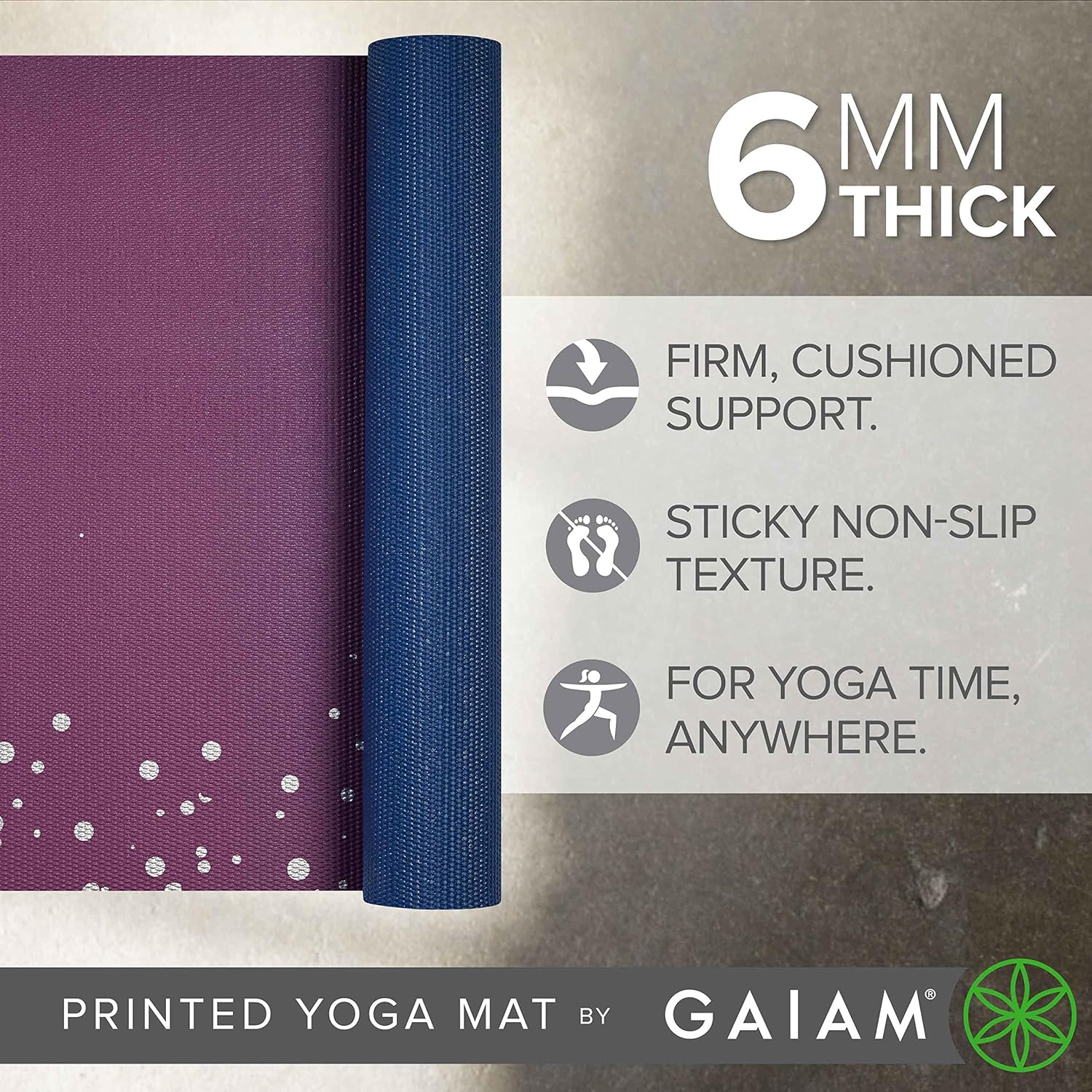 Premium 6mm Non-Slip Yoga Mat | Thick Exercise Mat encalife