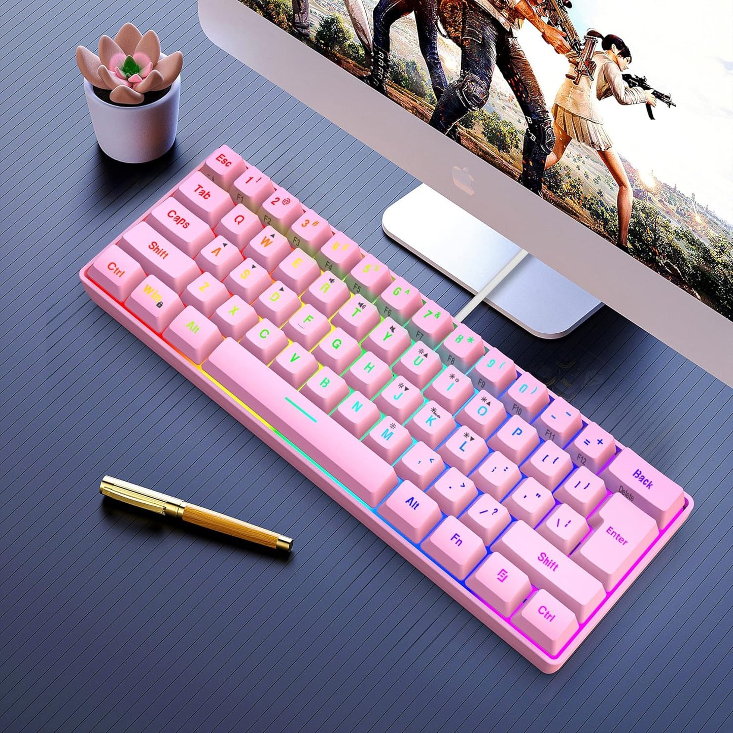 Gaming Keyboard I 60% RGB Wired encalife