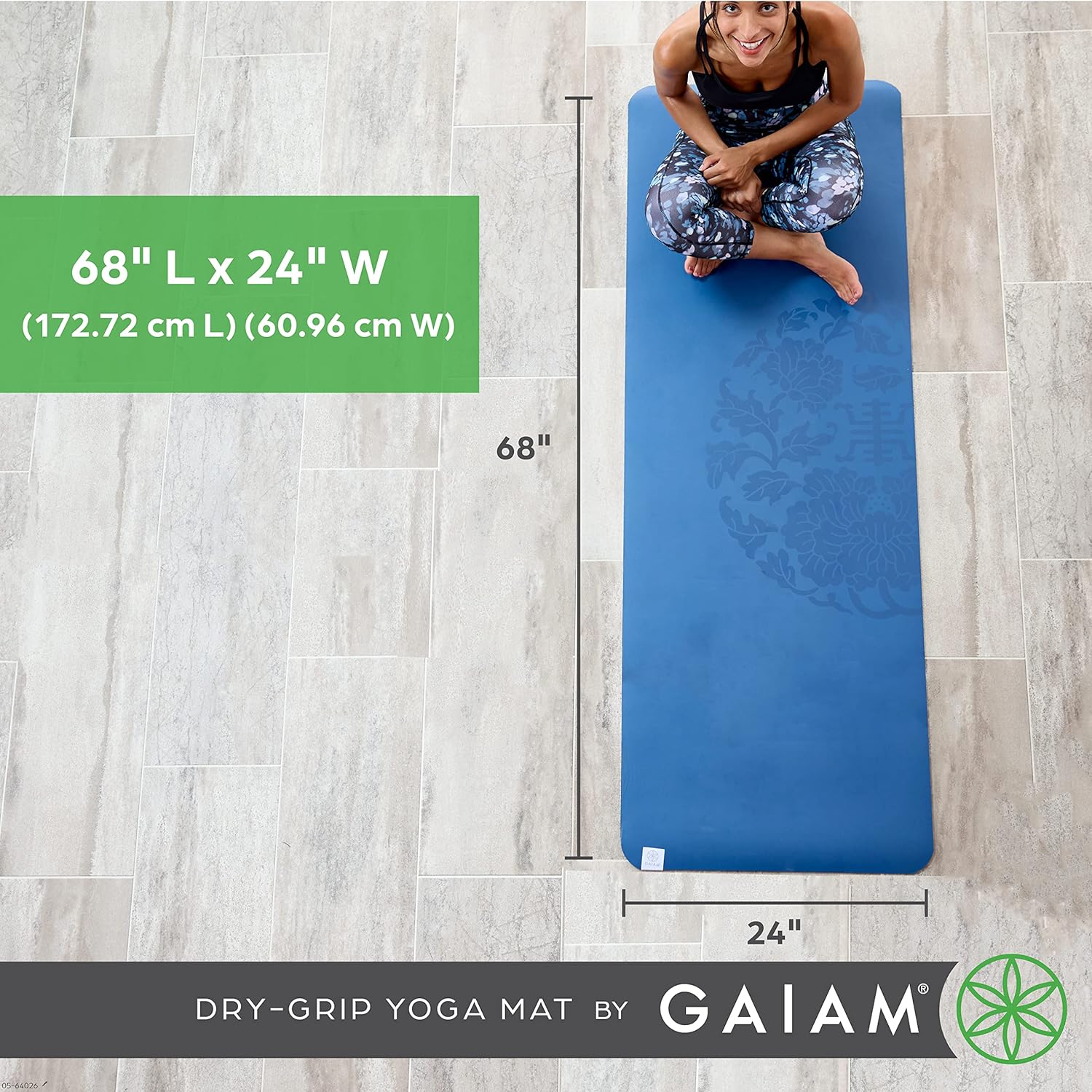 Dry Grip Yoga Mat With Cushioned Support encalife