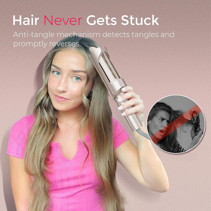 Automatic Curling Iron | TYMO Rapid Heating Rotating Hair Curler encalife