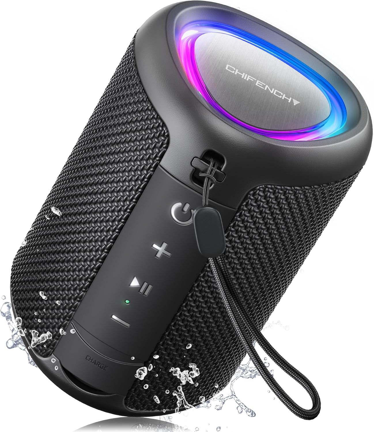 Powerful Waterproof Bluetooth Speaker With Party Lights encalife