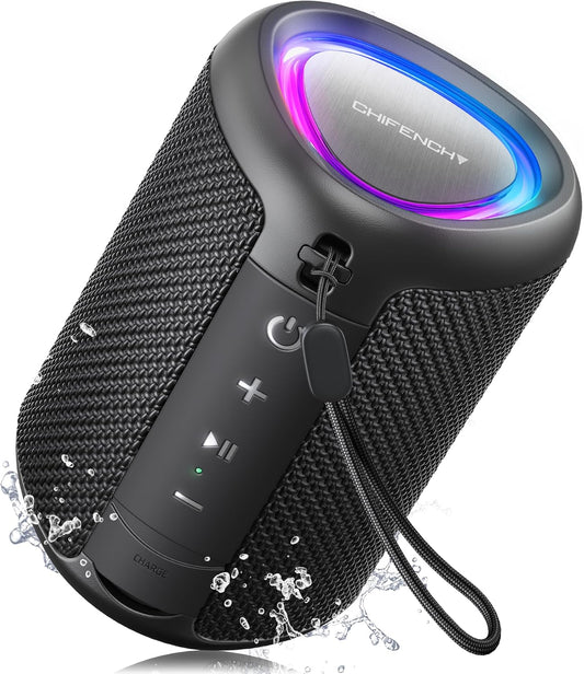 Powerful Waterproof Bluetooth Speaker With Party Lights encalife