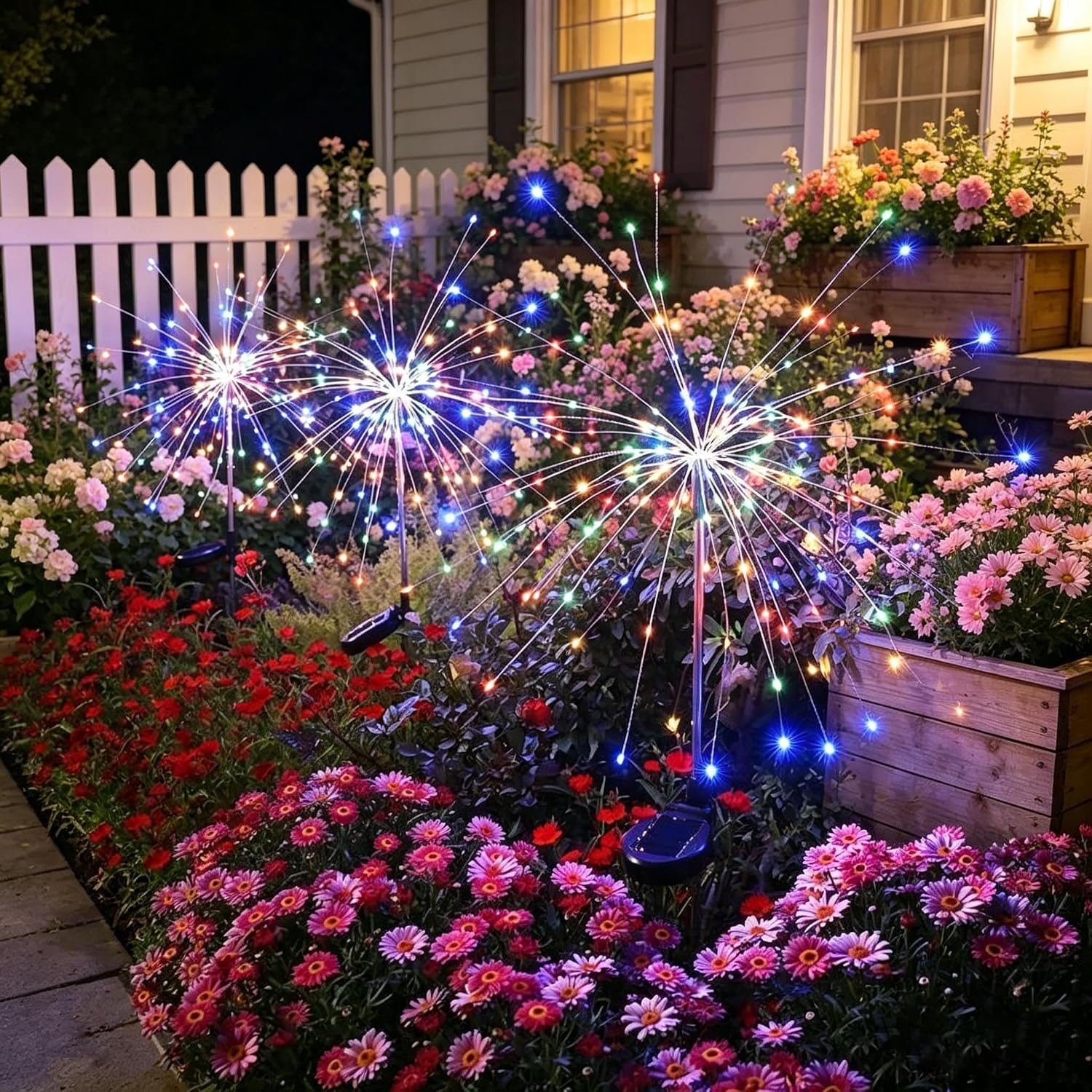 Solar Firework Garden Lights With 8 Lighting Modes encalife