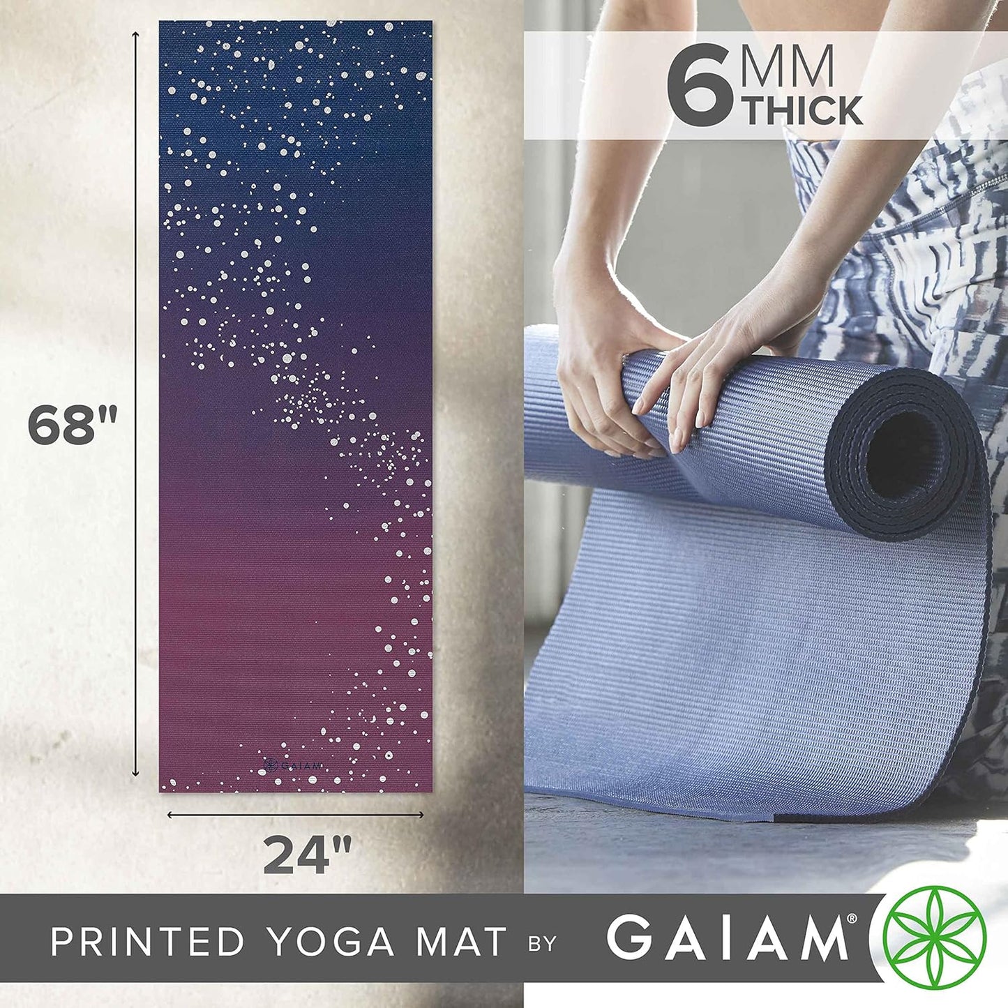 Premium 6mm Non-Slip Yoga Mat | Thick Exercise Mat encalife