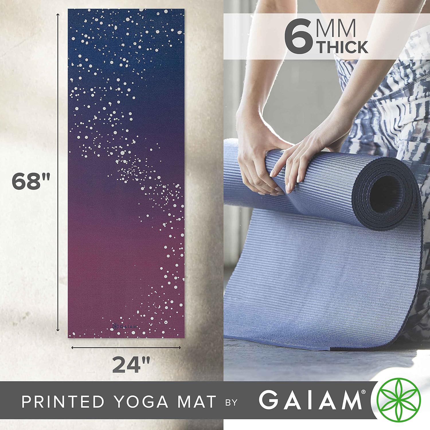Premium 6mm Non-Slip Yoga Mat | Thick Exercise Mat encalife
