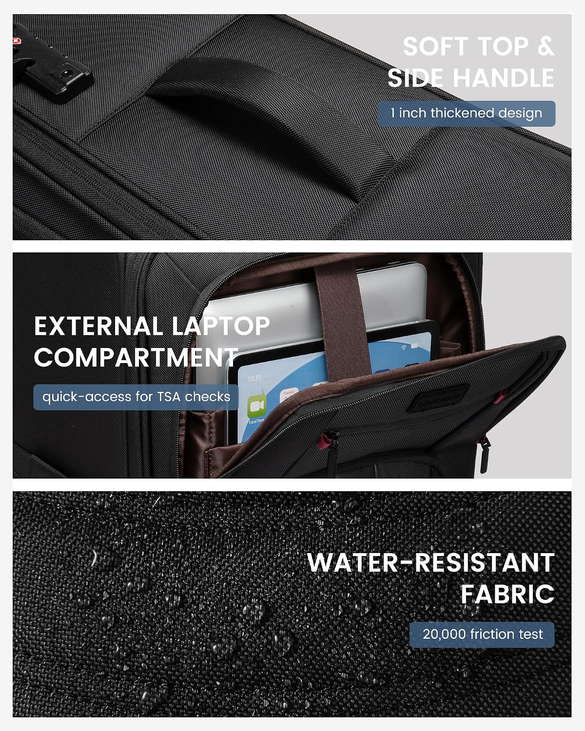 Business Carry On luggage With Laptop Compartment encalife