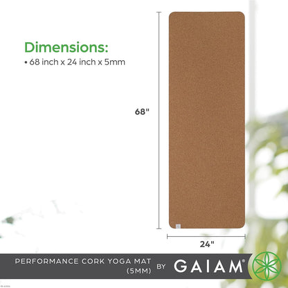 Premium Cork Yoga Mat With Natural Grip encalife