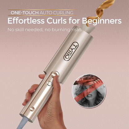 Automatic Curling Iron | TYMO Rapid Heating Rotating Hair Curler encalife