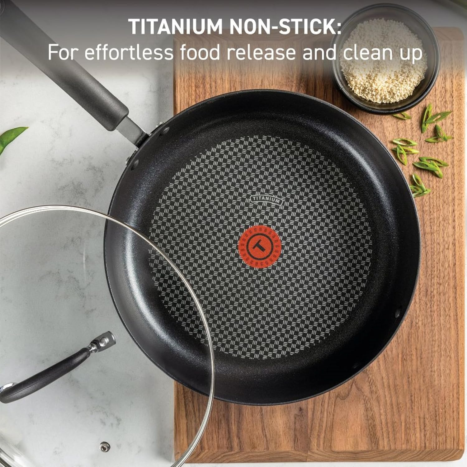 Non-Stick 12-Inch Fry Pan With Lid encalife