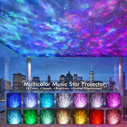 Rossetta Galaxy Star Projector Night Light encalife