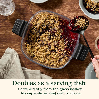4-Quart Glass Basket ClearView Air Fryer encalife