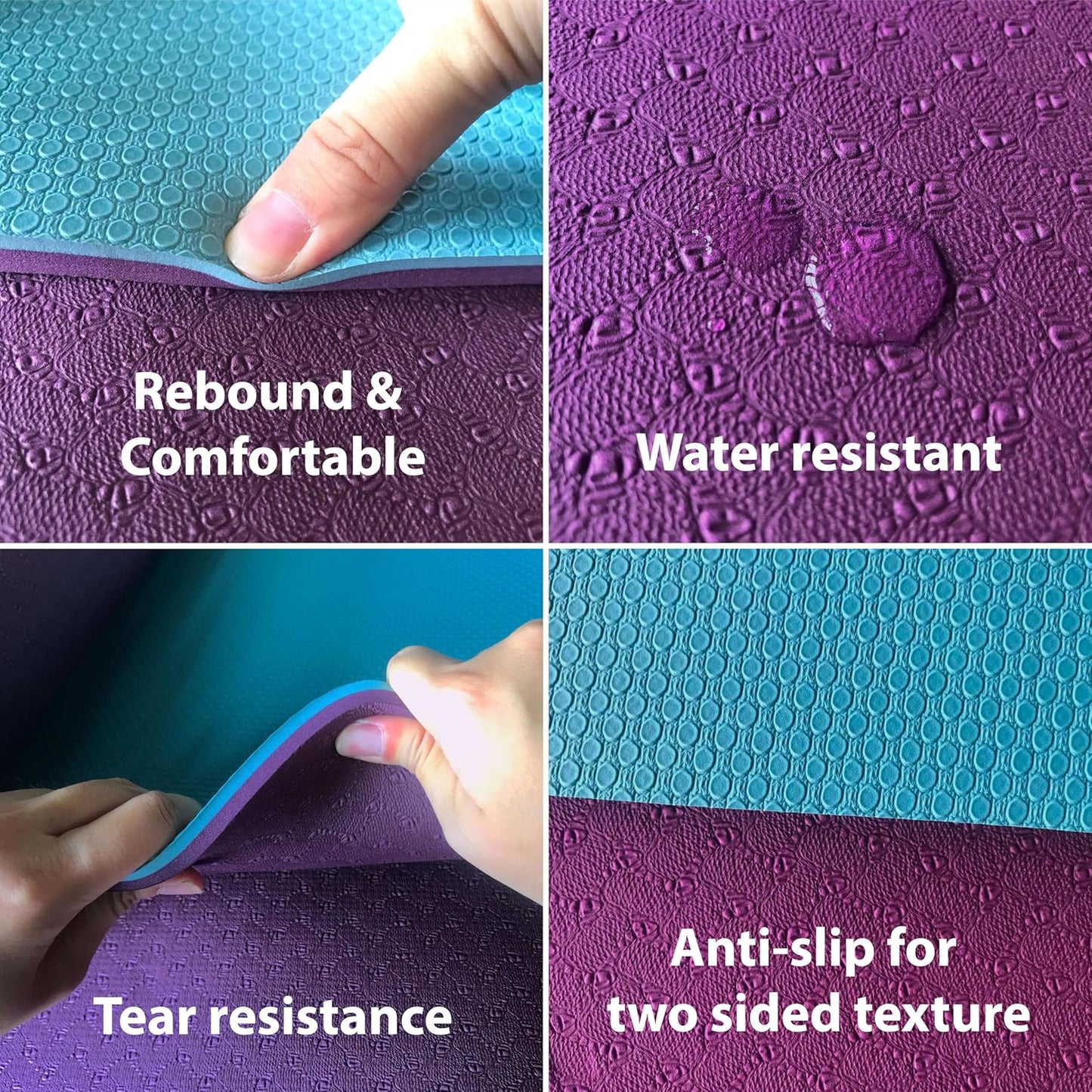 Extra Thick 10mm Non-Slip Yoga Mat with Strap encalife