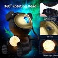Astronaut-Themed Rechargeable Galaxy Star Projector with Moon Lamp