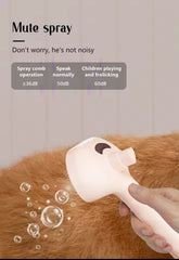Pet Steam Grooming Brush – Soft Round-Tip Dog & Cat Comb with Spray, Massage & Hair Removal encalife