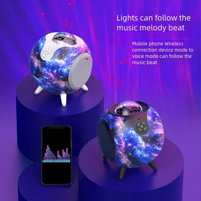 Wireless Galaxy Projector with Dual Bluetooth Speakers