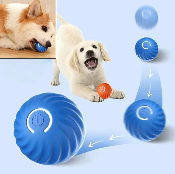 Dog Toy Ball Automatic Moving Bouncing Rolling Ball USB Smart puppy Interactive Dog Chew Toy Ball encalife