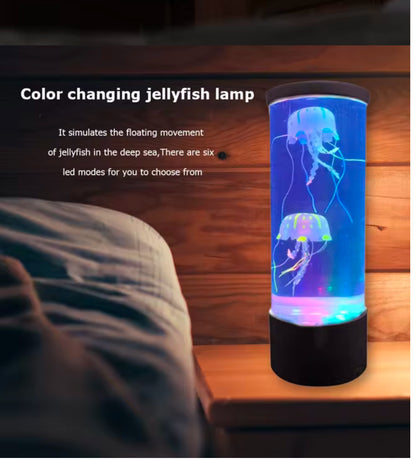 Color Changing Jellyfish Lamp Usb/Battery Powered Table Night Light Children&