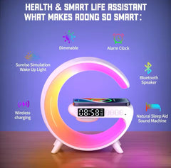 Multifunction Bluetooth Speaker TF RGB Night Light 15W Wireless Charger Stand for iPhone Samsung Xiaomi Fast Charging Station