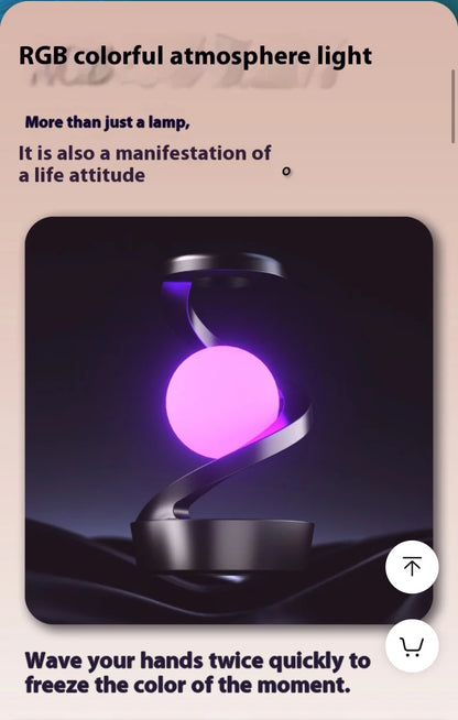 Rotating Moon Desk Lamp With Phone Wireless Charging Sensor Control Table Lamps Decorative Desktop Lamp Small Night Lamp Home De