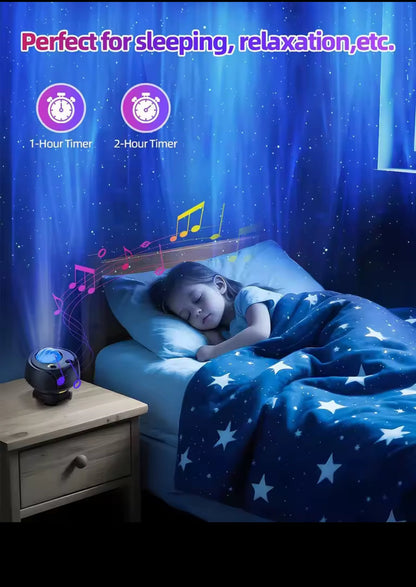 Northern Lights Projector 15 Combinations Galaxy Projector 60 Light Effects Star Remote Night Light with Bluetooth Speaker Timer encalife