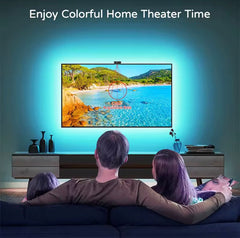 RGBIC LED TV Backlight Strip with Camera App Control Music Sync Smart Lights for Gaming Room 55-75inch Ambient Lighting encalife
