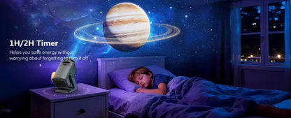 AURORA LIGHTING 3D Projector Mini HD 3D Galaxy Projector Night Light for Kids Adults Bedroom Room Decor Birthday Christmas Gifts encalife