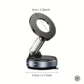 Strong Magnetic Car Phone Holder Foldable Design 360° Adjustable Vacuum Mount for Car/Desk/Bathroom/Universal Use