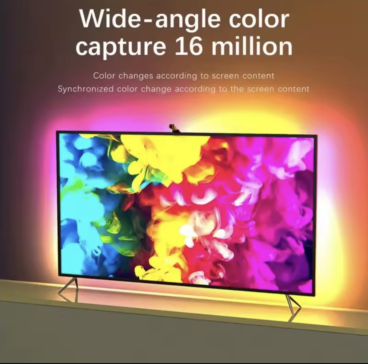 RGBIC LED TV Backlight Strip with Camera App Control Music Sync Smart Lights for Gaming Room 55-75inch Ambient Lighting