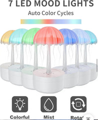 Colorful jellyfish Air humidfier with Night Lights 300ml Water Tank Timing Protection Aromatherapy Essential Oils Aroma Diffuser