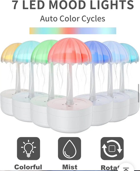 Colorful jellyfish Air humidfier with Night Lights 300ml Water Tank Timing Protection Aromatherapy Essential Oils Aroma Diffuser