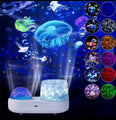 Ocean Wave Kids Projector Night Light Projector 360°Rotating Jellyfish Lamp Baby Toddler Bedroom Ceiling Birthday Christmas Gift