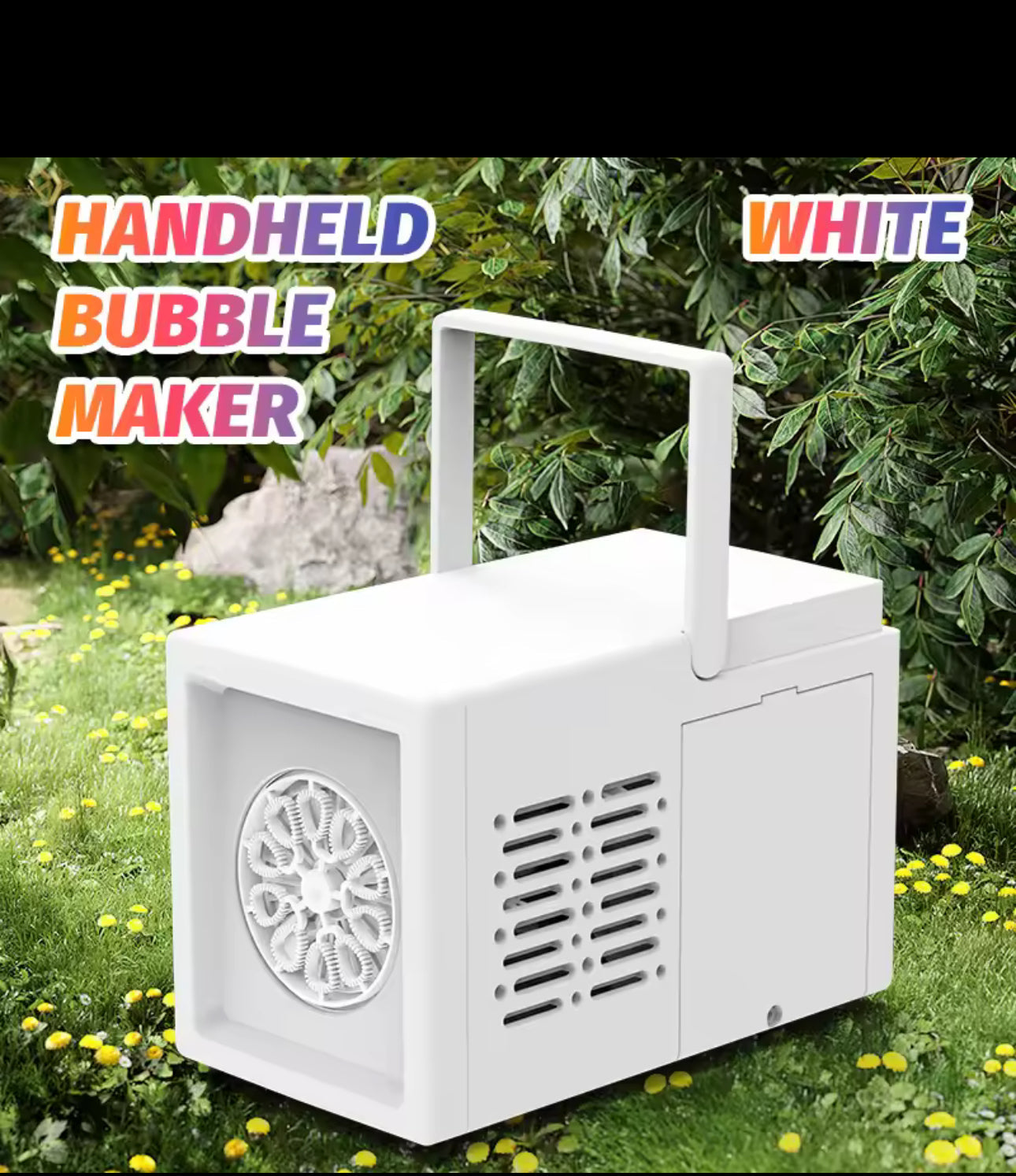 10 hole fully automatic bubble blowing handheld electric bubble machine toy outdoor birthday without battery and bubble water encalife
