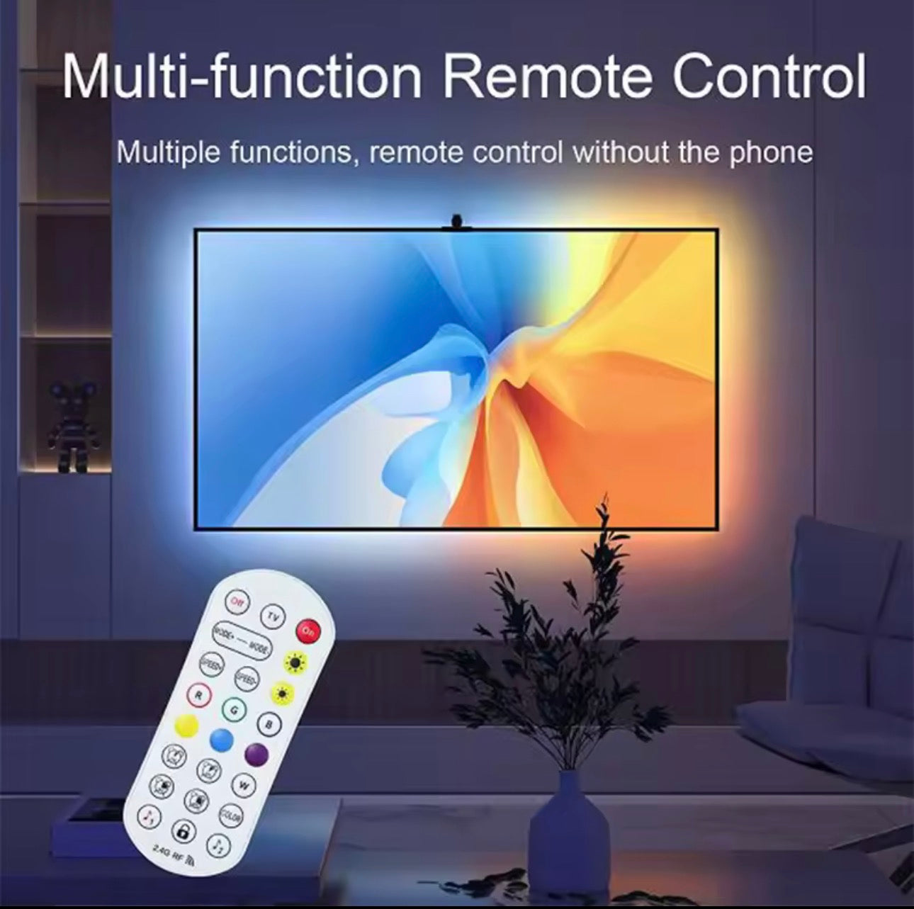 RGBIC LED TV Backlight Strip with Camera App Control Music Sync Smart Lights for Gaming Room 55-75inch Ambient Lighting encalife
