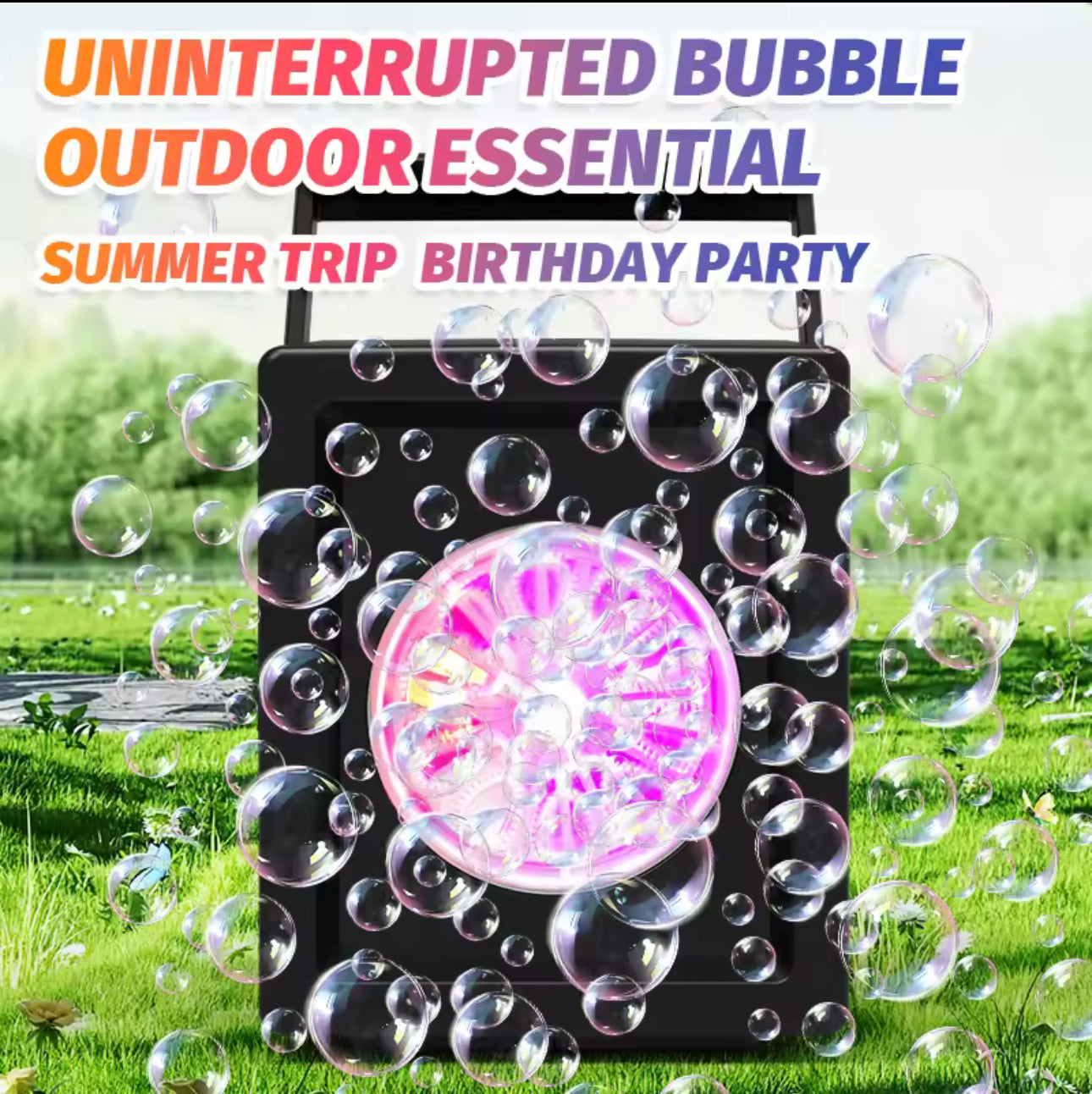 10 hole fully automatic bubble blowing handheld electric bubble machine toy outdoor birthday without battery and bubble water encalife