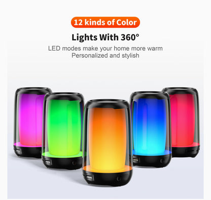 QERE Bluetooth Speaker with Hi-Res 5W Audio,Wireless HiFi Portable Speaker IPX5 Waterproof,Outdoor Multiple connection modes,