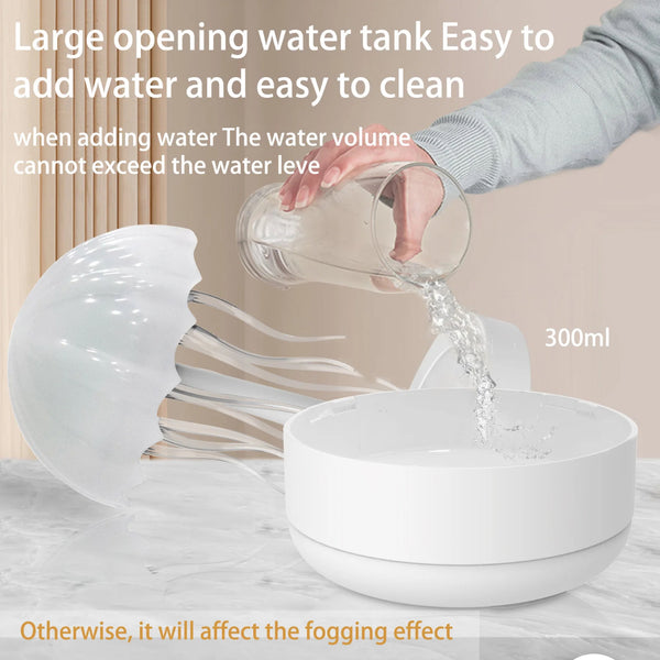 Colorful jellyfish Air humidfier with Night Lights 300ml Water Tank Timing Protection Aromatherapy Essential Oils Aroma Diffuser